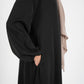 Simple Uniform Abaya - Black