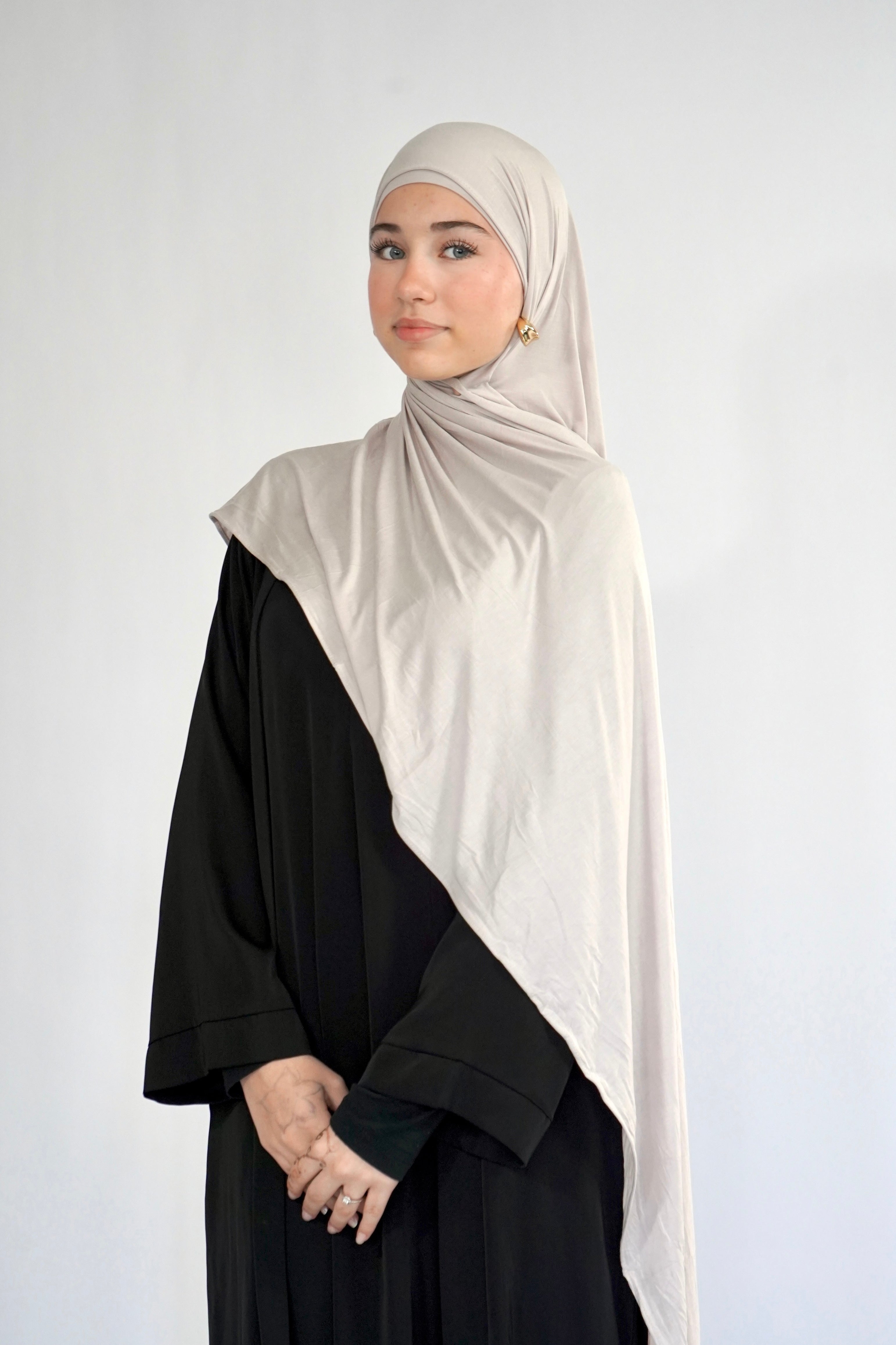 Bamboo Jersey Hijab - Gray