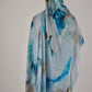 Printed Satin Hijab - Coastal Tide