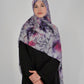 Printed Satin Hijab - Violet Smoke