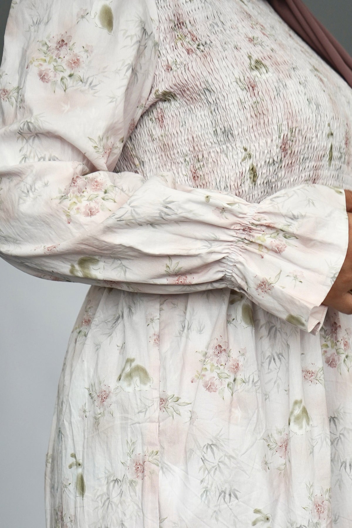 Cotton Floral Smock Dress