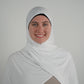 Bamboo Jersey Hijab - White