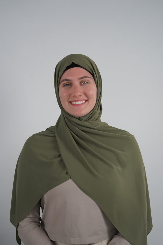 Signature Chiffon Hijab - Light Army Green