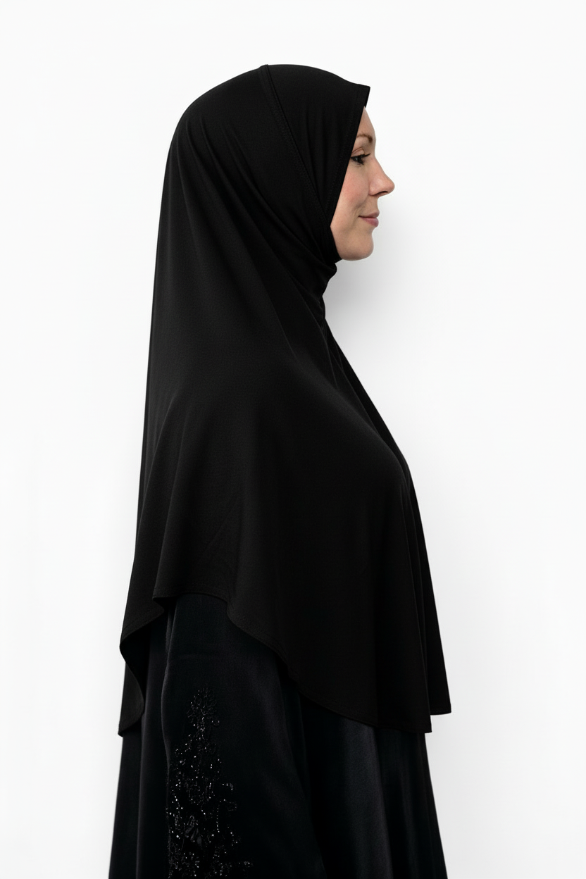 Instant One piece Hijab - Black - Size XL