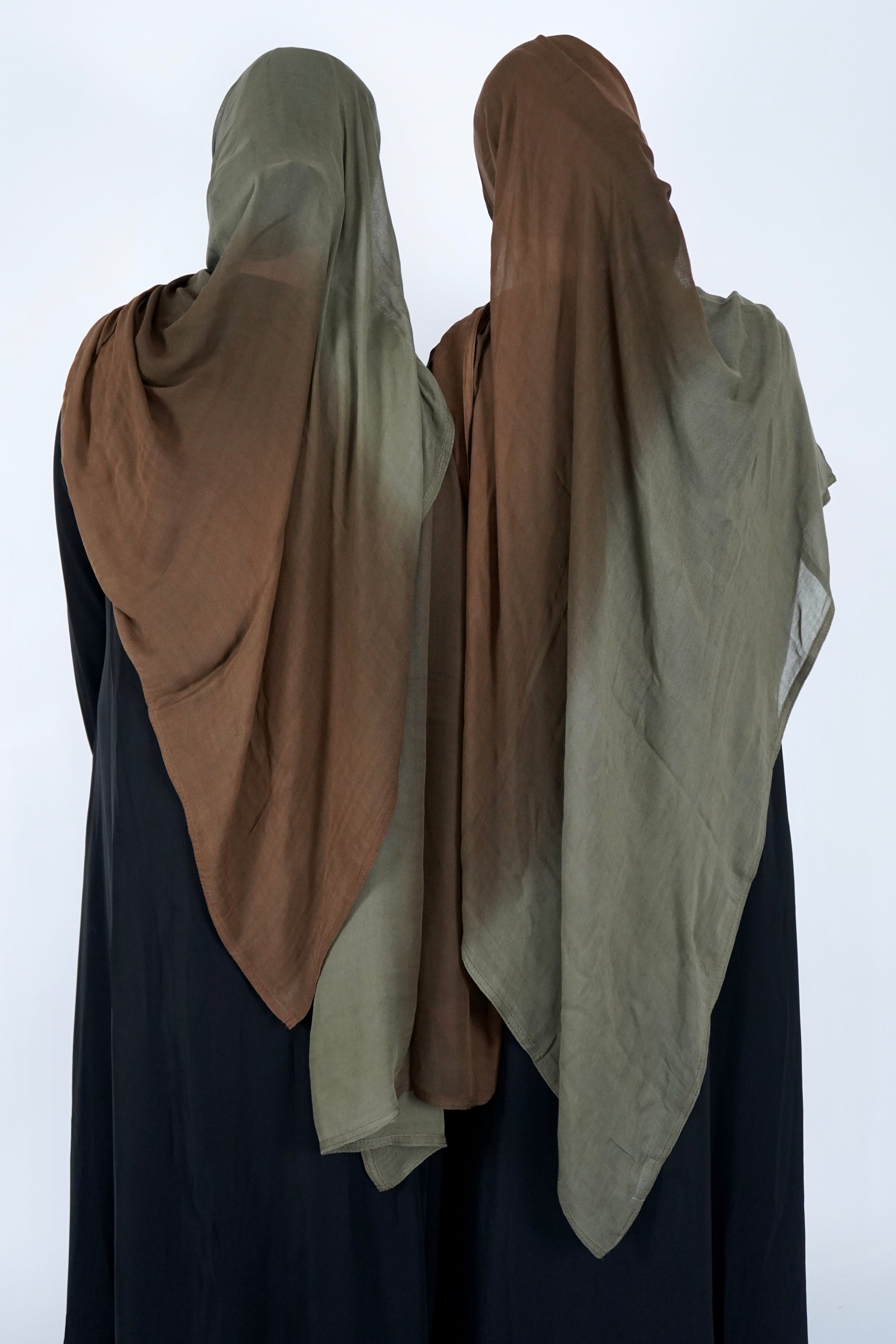 Ombre Modal Hijab - Woodland Olive