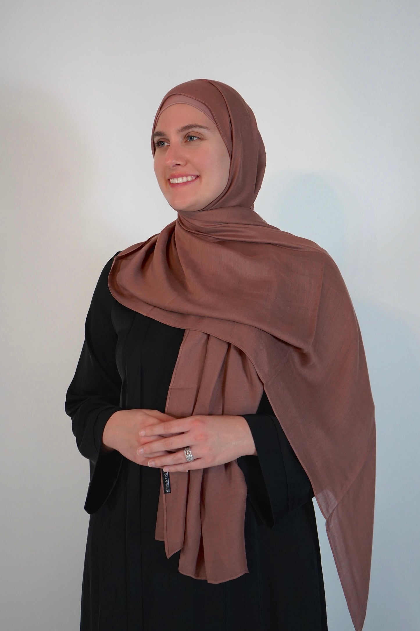 Modal Hijab and Bamboo Undercap Matching  Set - Copper