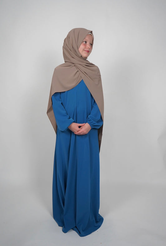 Simple Uniform Abaya - Blue