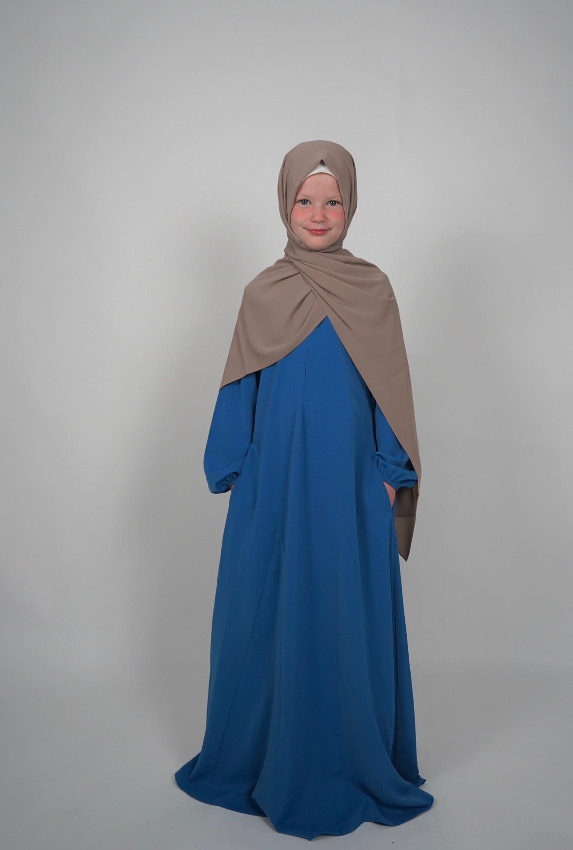 Simple Uniform Abaya - Blue