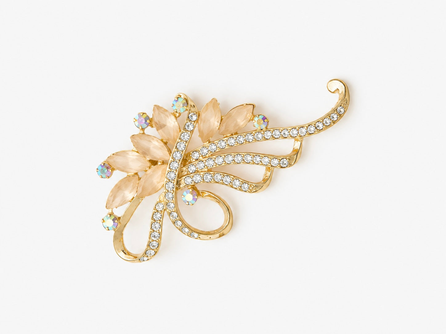 Golden Petal Brooch