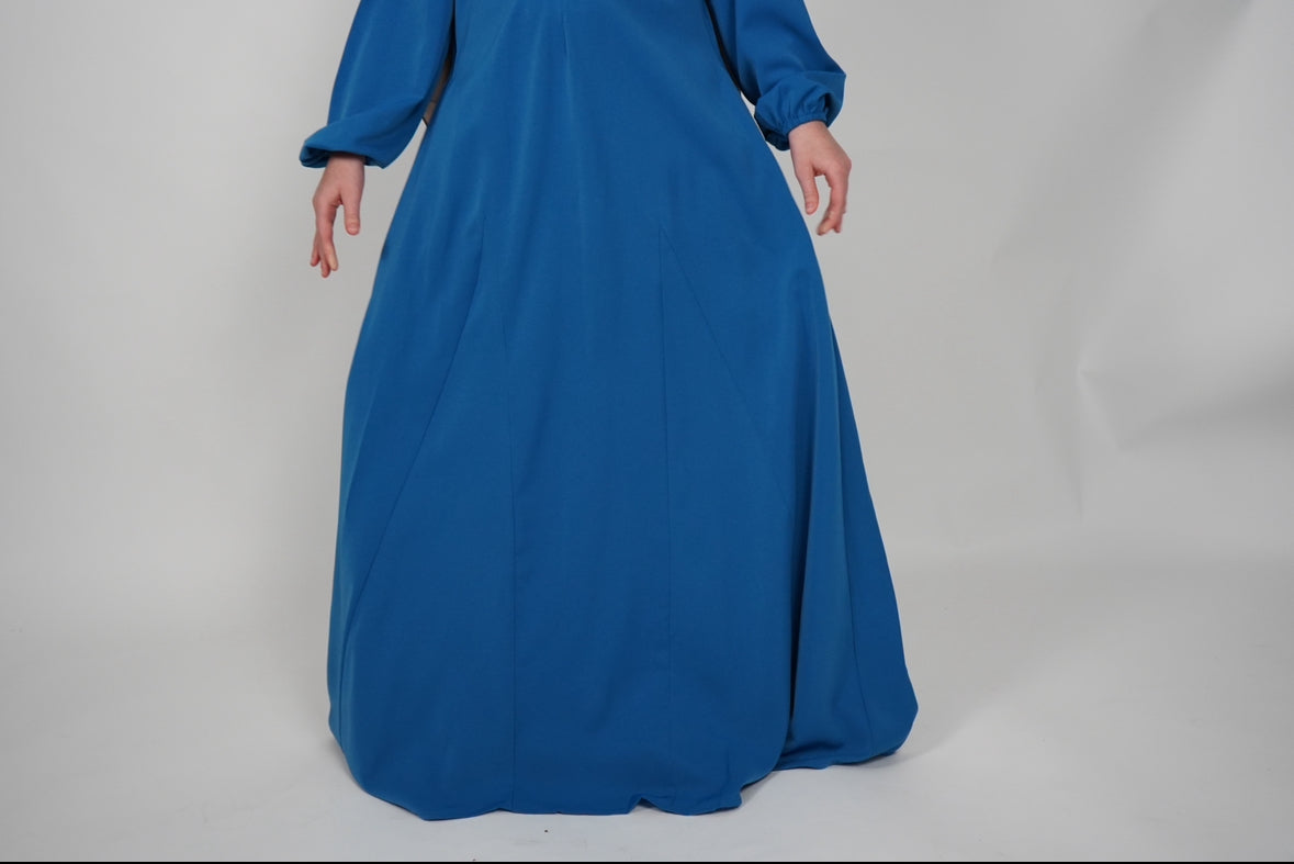 Simple Uniform Abaya - Blue