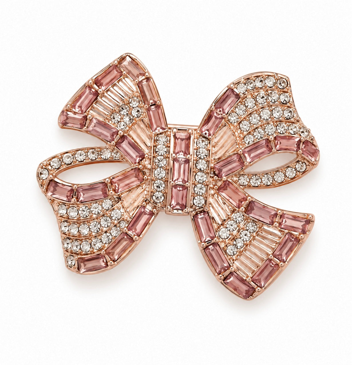 Rose Gold Bow Brooch