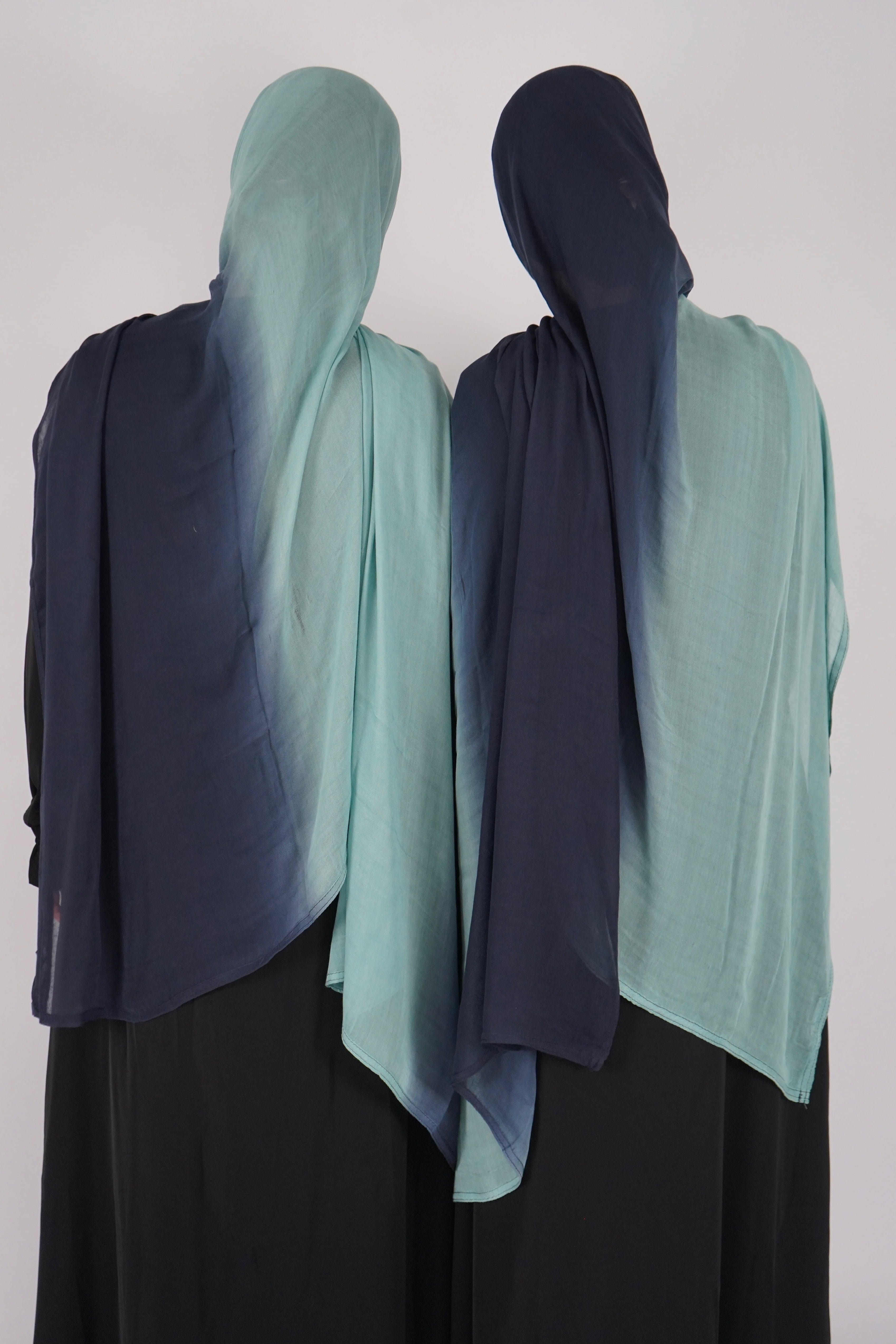 Ombre Modal Hijab - Harbor Blue