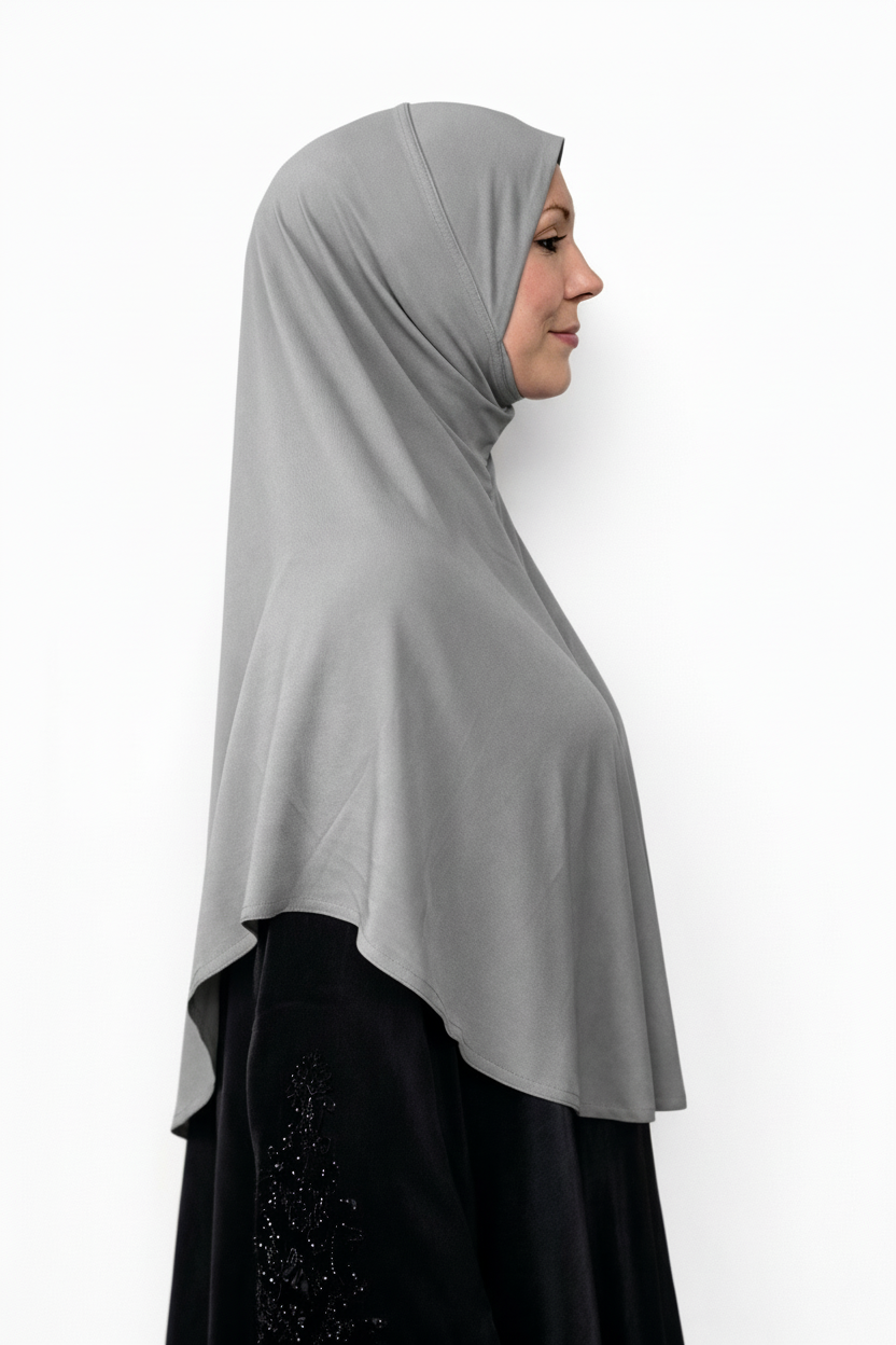 Instant One Piece Hijab - Dark Gray Size XL