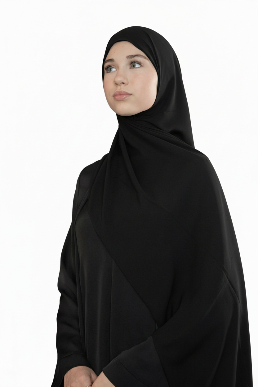 Medina Silk Hijab - Black