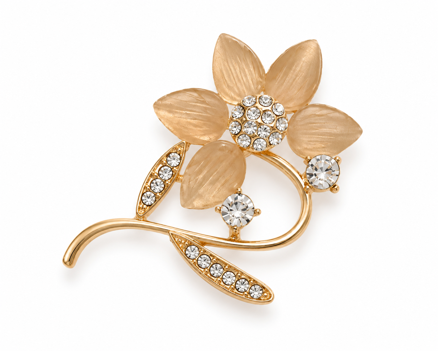 Golden Flower Brooch