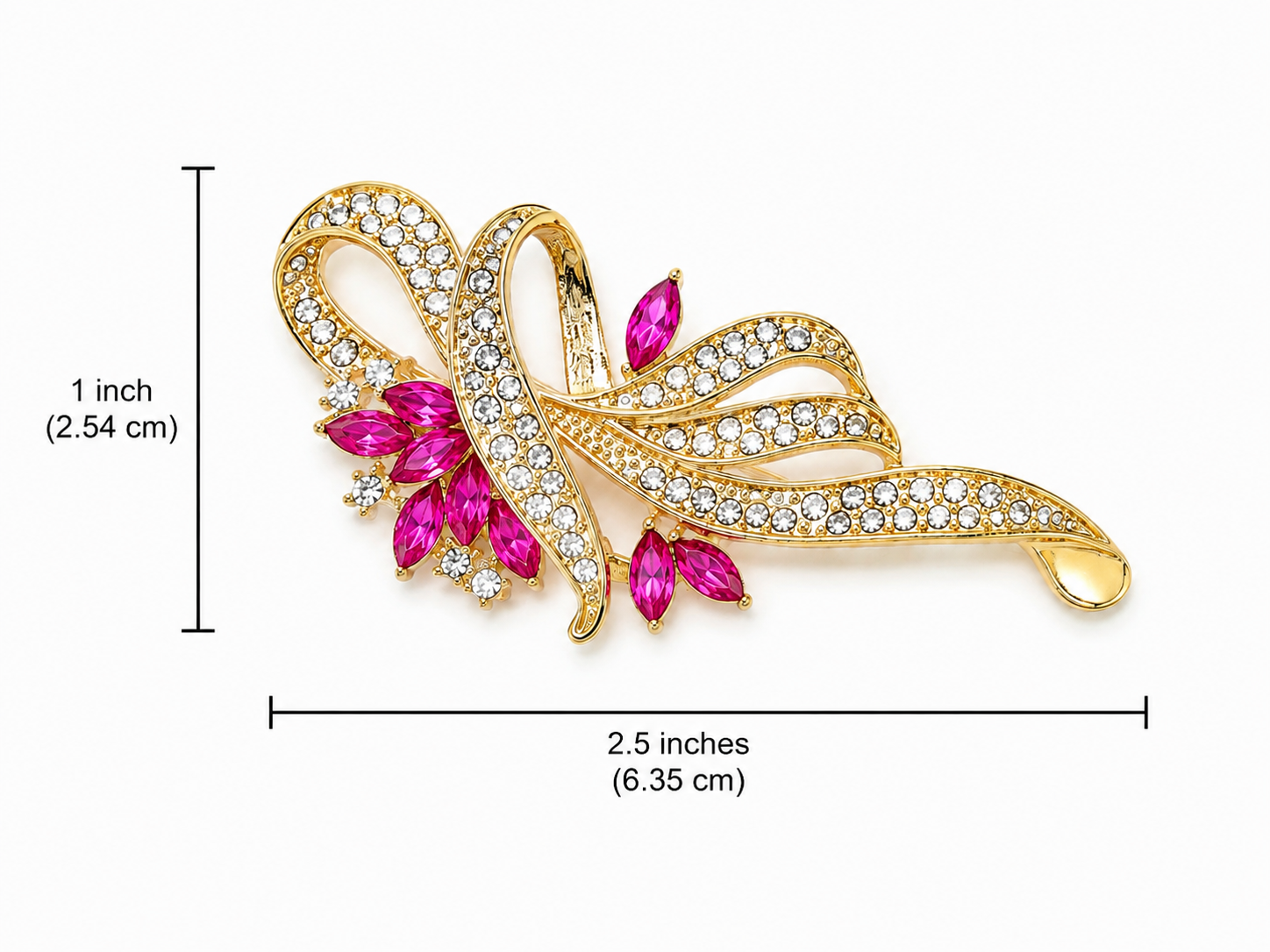 Fuchsia Butterfly Brooch