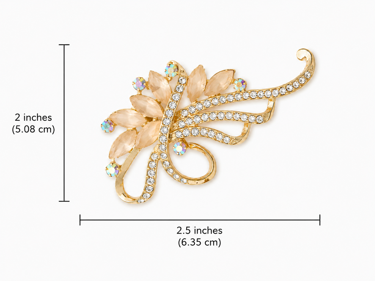 Golden Petal Brooch