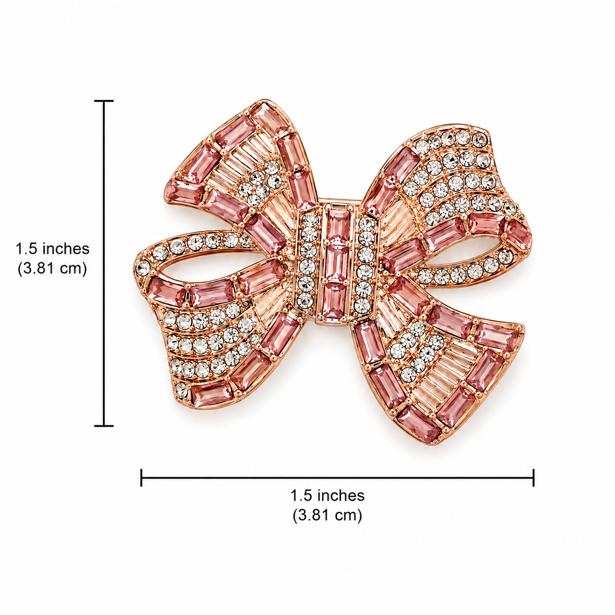 Rose Gold Bow Brooch