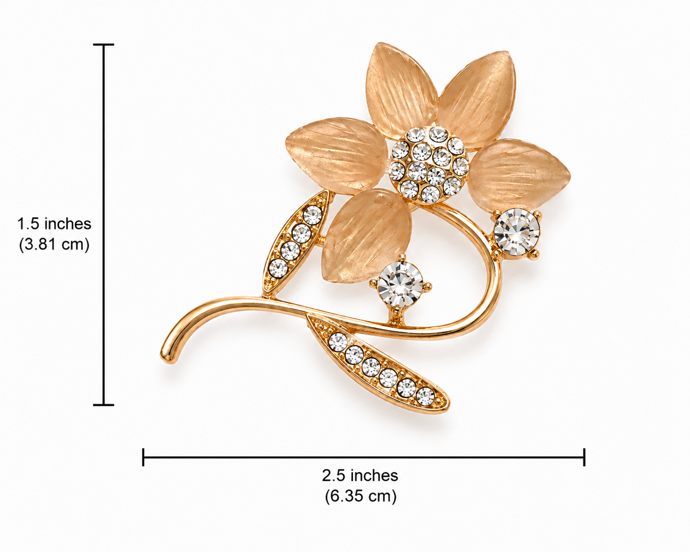 Golden Flower Brooch
