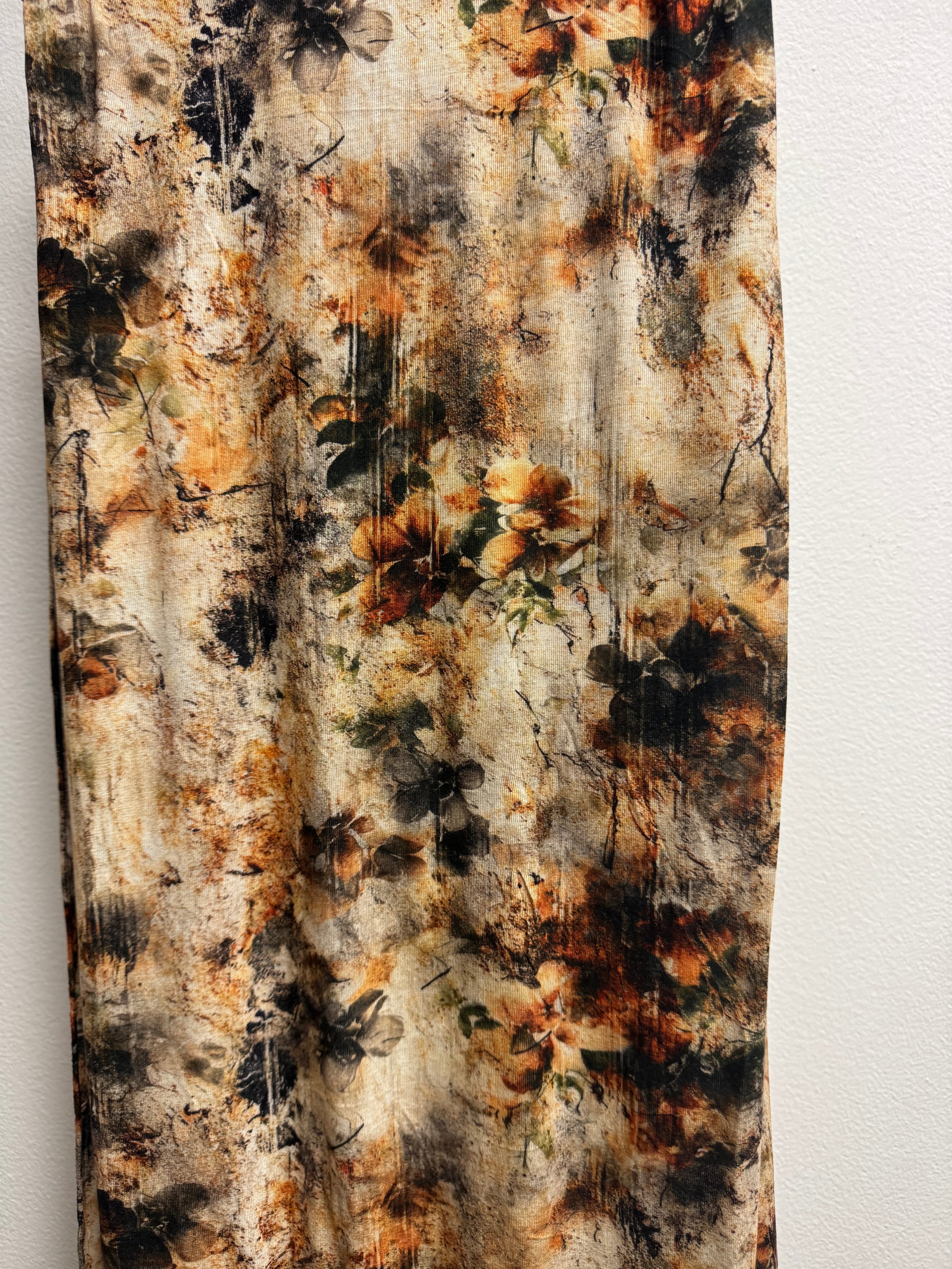 Print Bamboo Jersey Hijab - Rustic Bloom