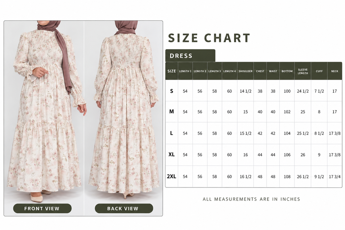 Cotton Floral Smock Dress