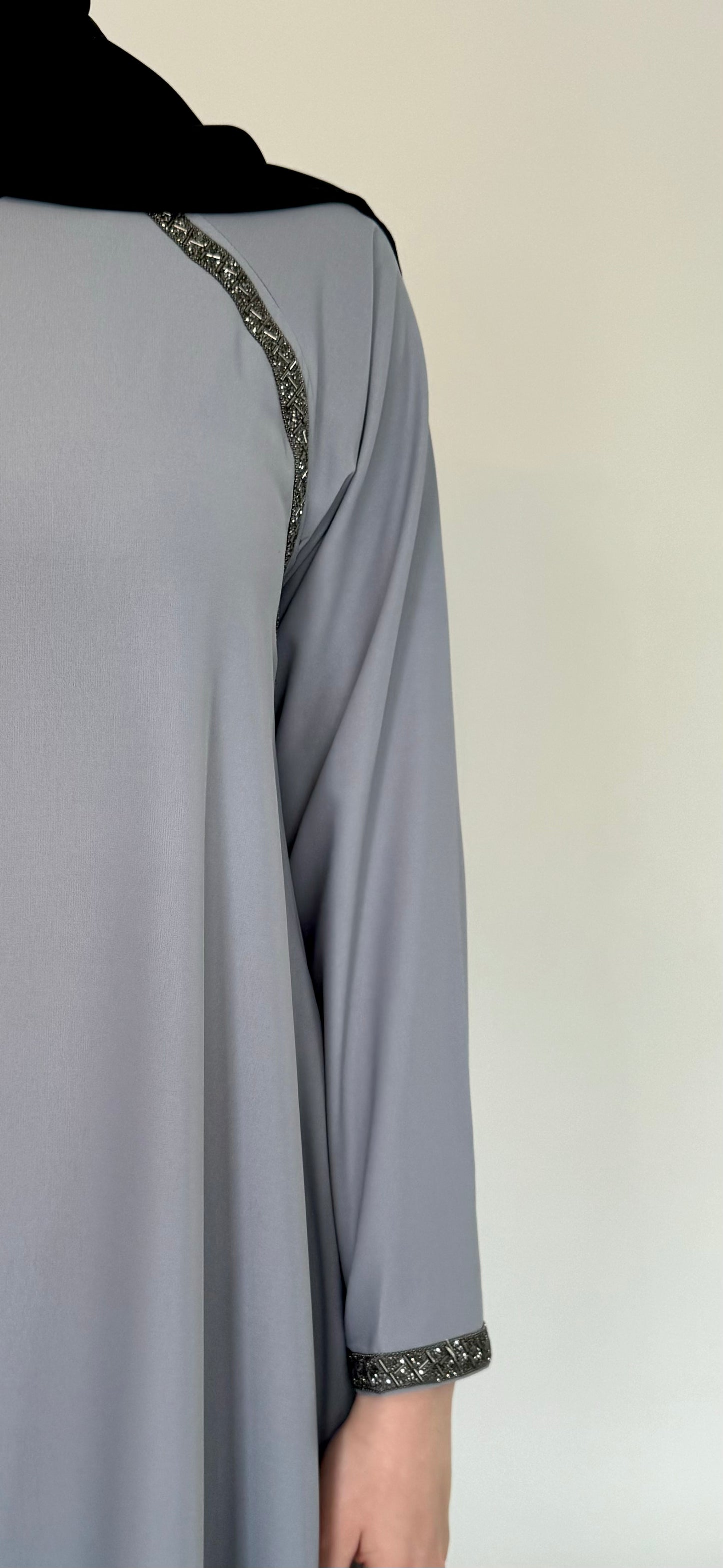 A-Line Umbrella Abaya - Gray