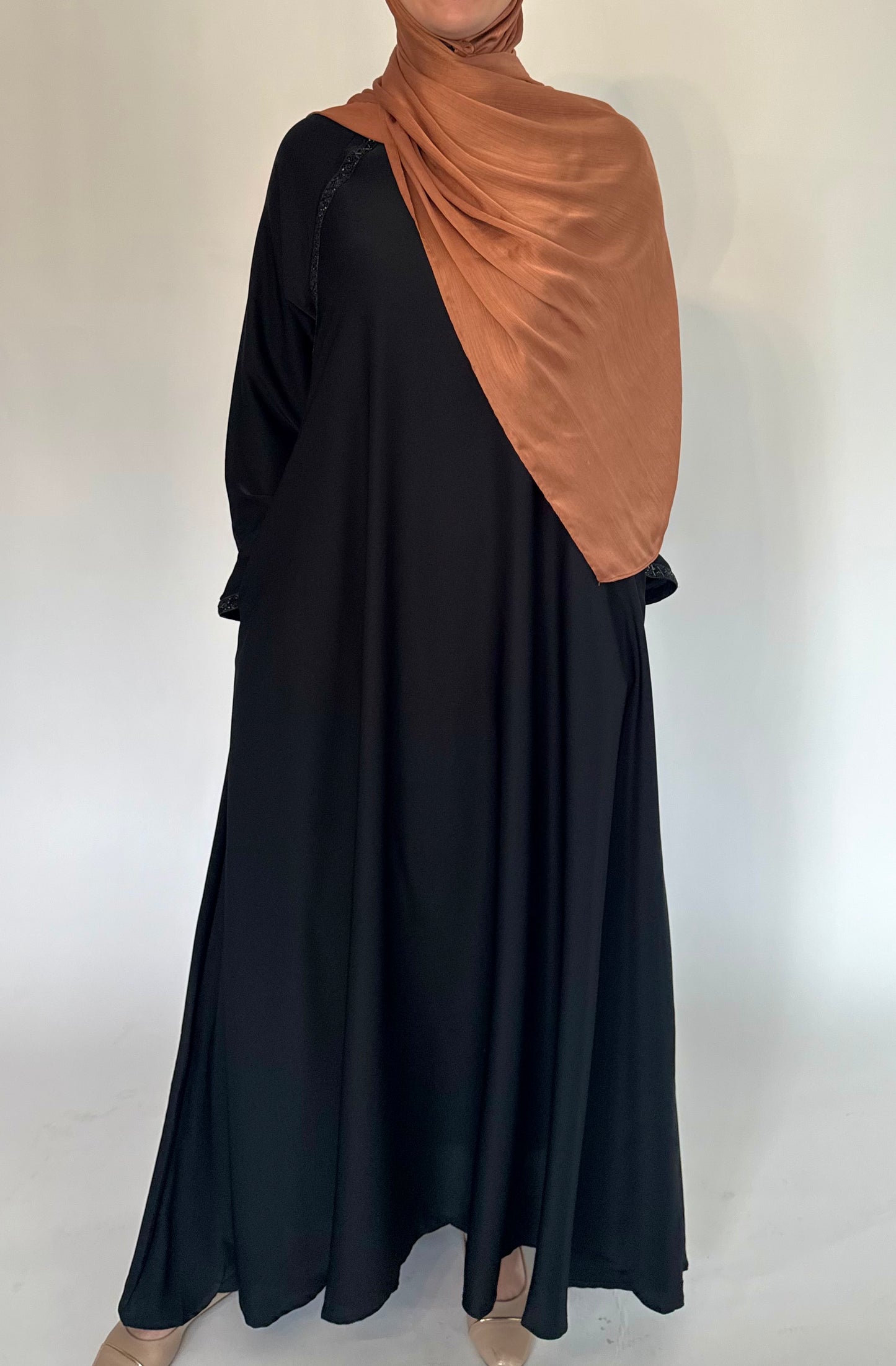 A-Line Umbrella Abaya - Black