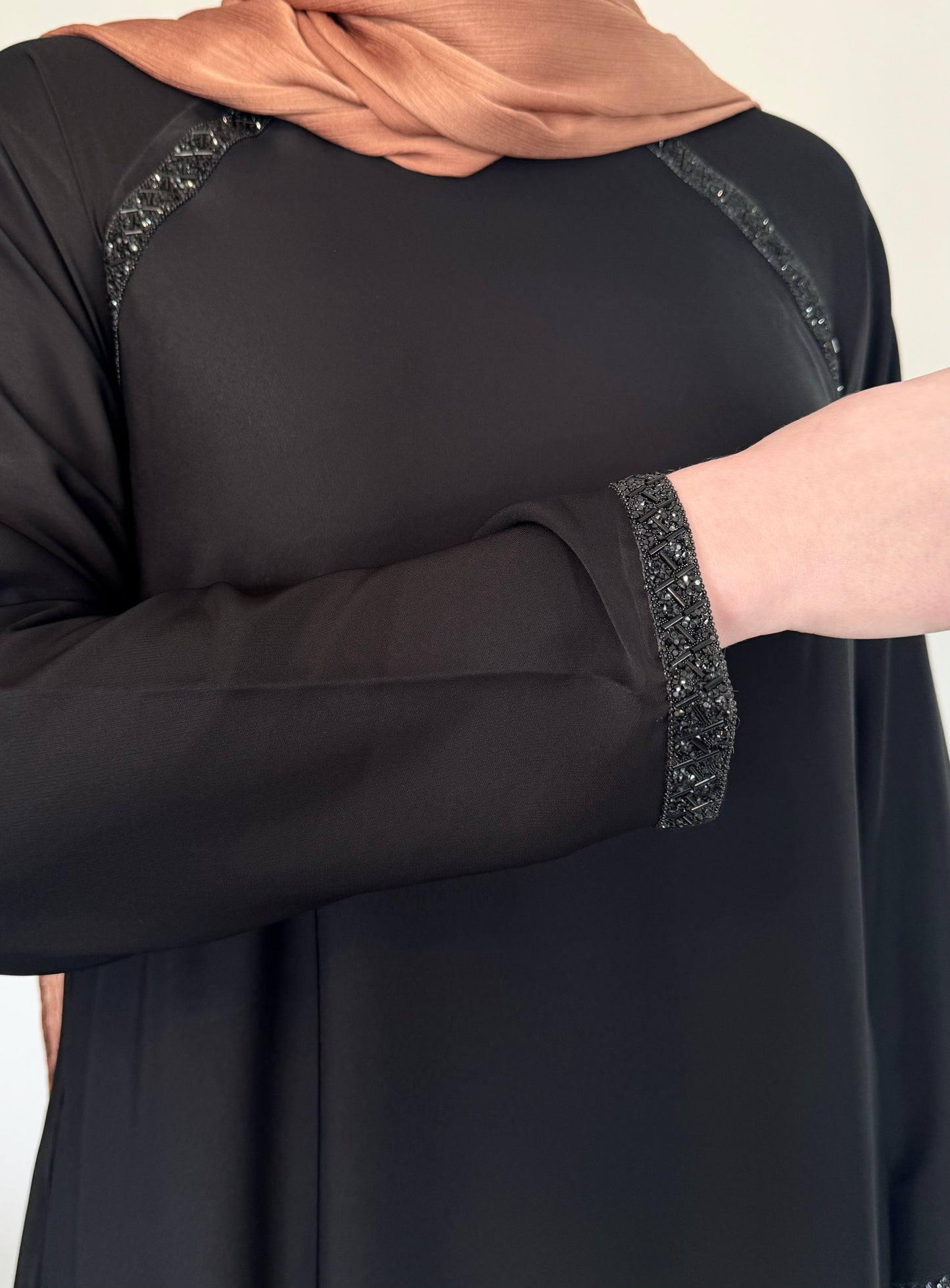 A-Line Umbrella Abaya - Black