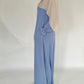 Zip Up Simple Poet Sleeve Abaya - Dusty Blue