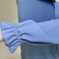 Zip Up Simple Poet Sleeve Abaya - Dusty Blue