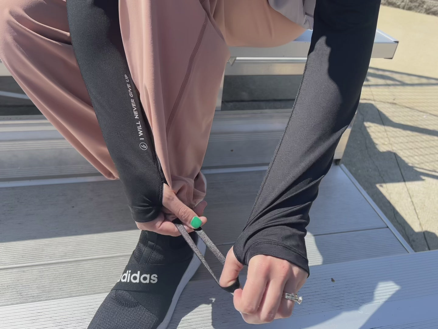 Athletic Bottoms - Yoga Pants in Peachy Pink