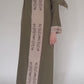 Zip Up Embroidery Abaya - Olive