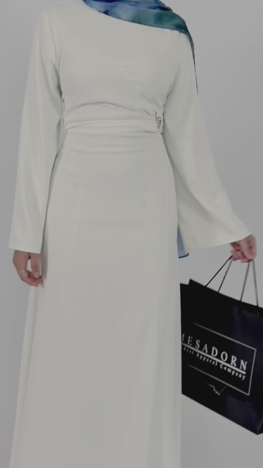 White Buckle Dress