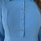 Button Down Pleated Dress Dusty Blue