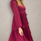 Three Tier dress- Raspberry