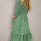Three Tier dress- Fern Green
