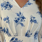 Floral Dress - Blue on White