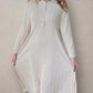 Button Down Pleated Dress - Beige