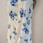Floral Dress - Blue on White
