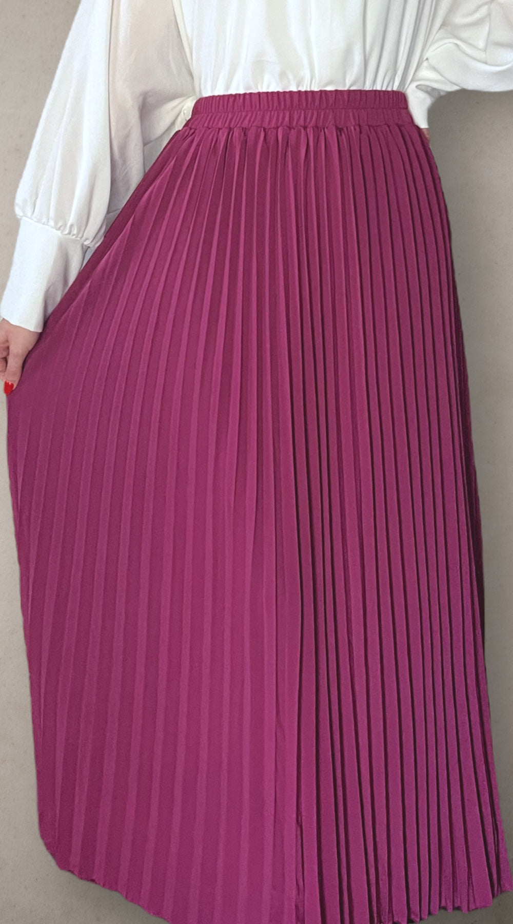 Pleated Skirt Magenta