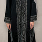 Rhinestone Abaya - Black