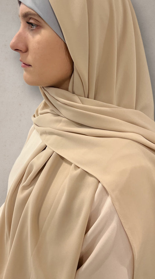 Chiffon Hijab - Beige