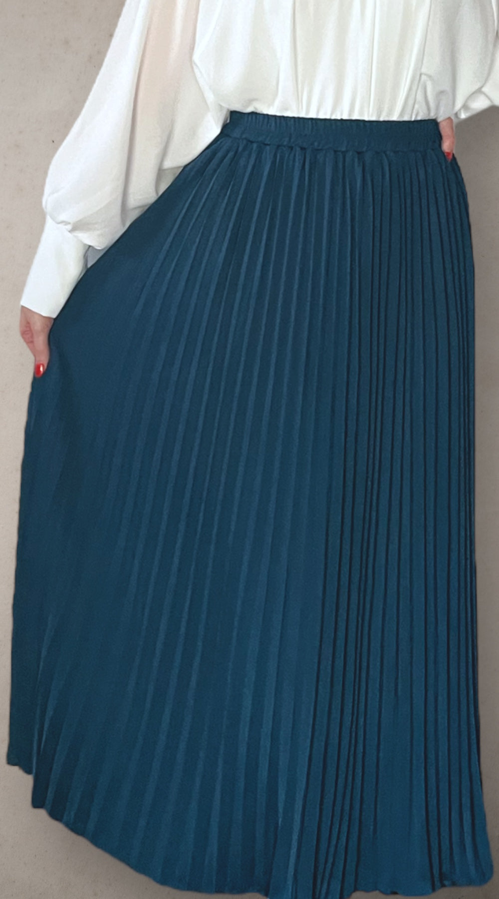 Pleated Skirt Blue