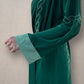 Two Piece Open Front Abaya Emerald Green