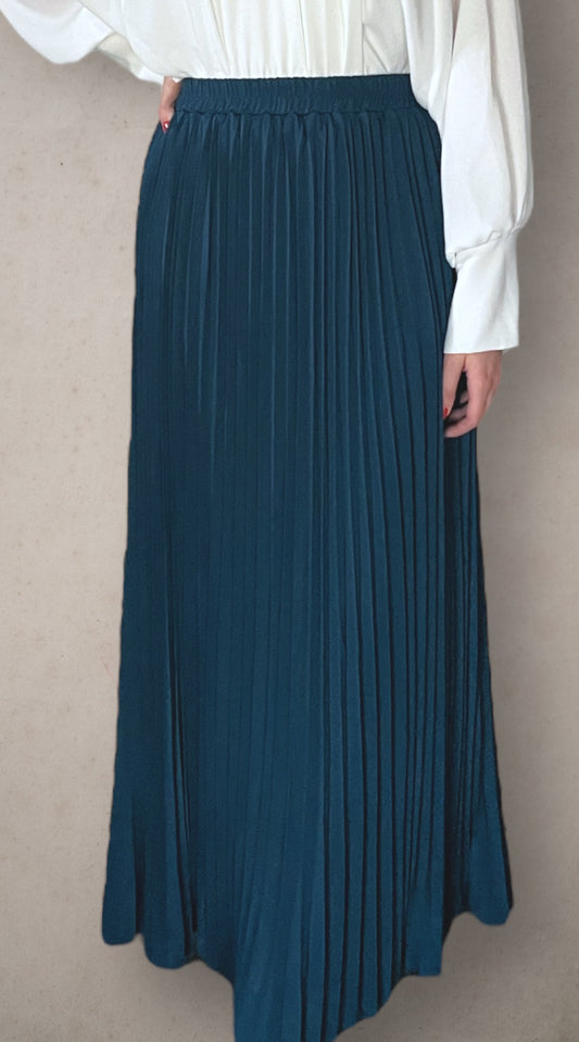 Pleated Skirt Blue