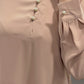 Pearl Side Button-Up Abaya Light Pink