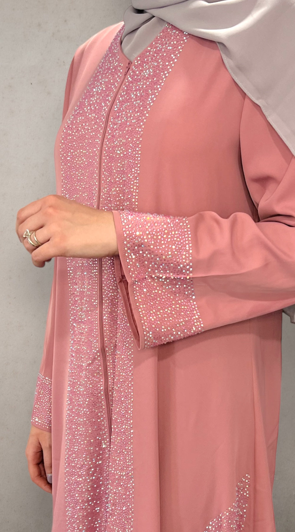 Rhinestone abaya sale