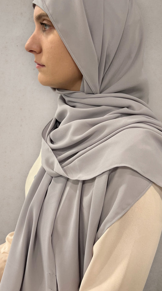 Chiffon Hijab - Light Gray