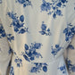 Floral Dress - Blue on White