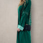 Two Piece Open Front Abaya Emerald Green